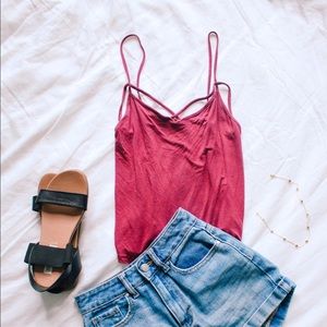 Maroon tank top